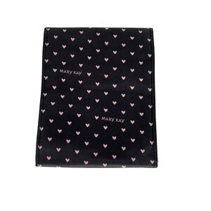 Mary Kay Black Hearts Hanging Fold Out Makeup Organizer Travel‎ Cosmetic Bag